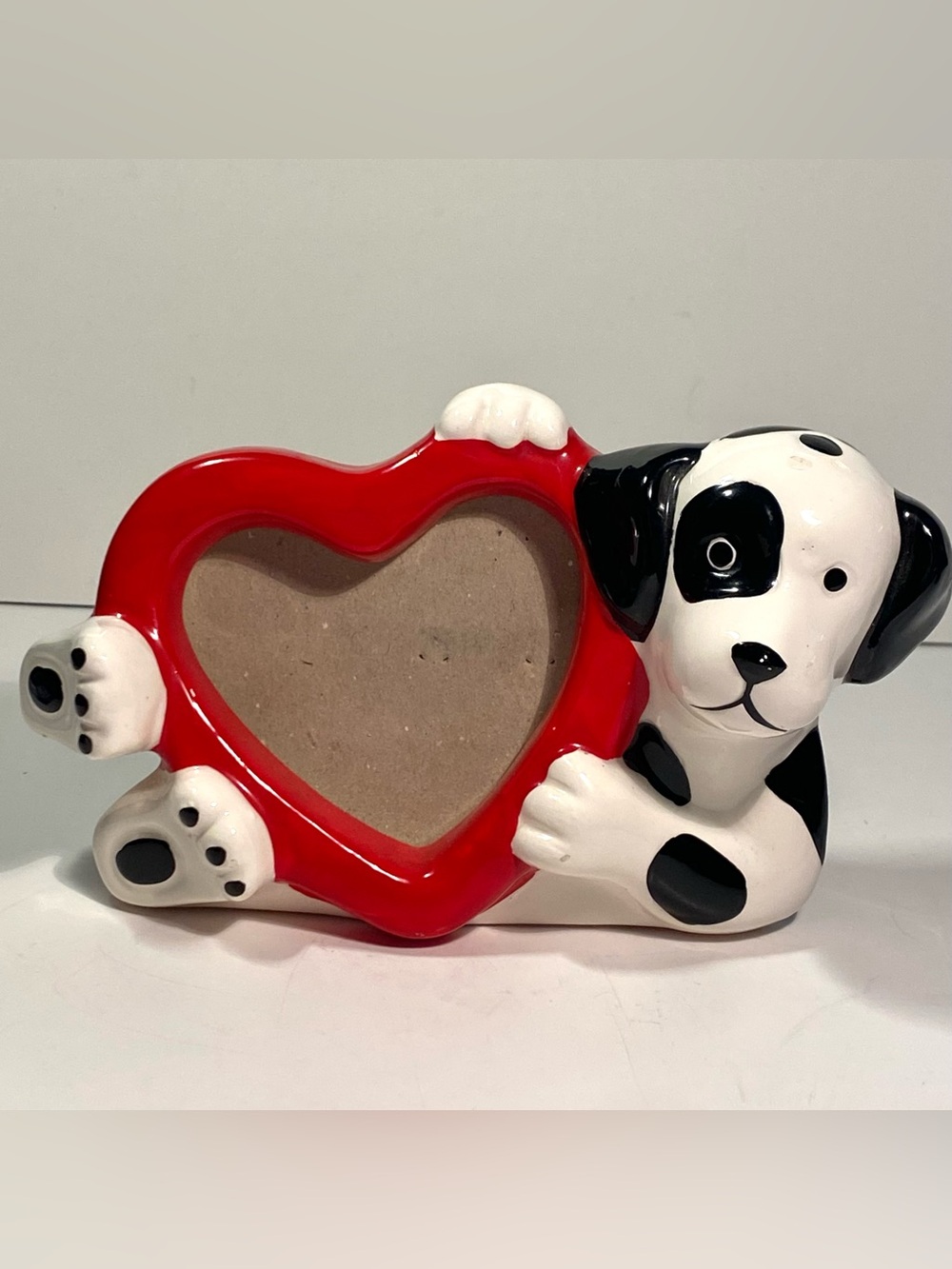 Vintage Papel Pet Dog Heart-Shaped Photo Frame - No Glass